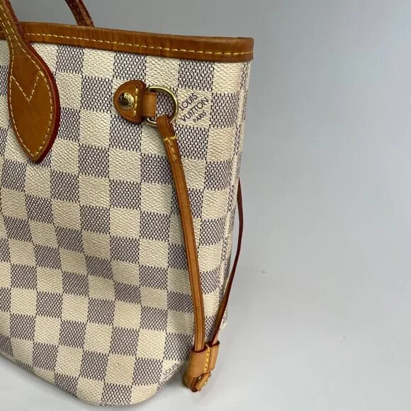 Louis Vuttion | Neverfull PM | Damier Azure | Cream & Blue | Preloved - Picture 3 of 12